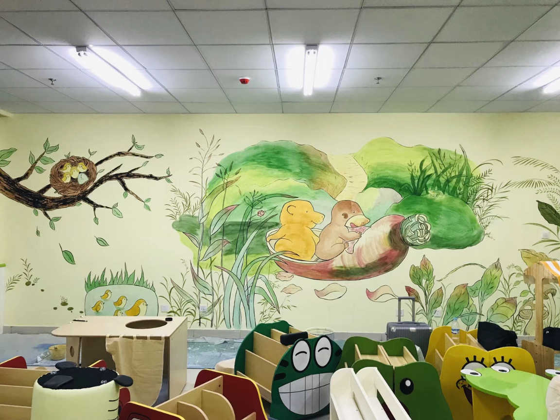 哈尔滨卧房彩绘背景墙